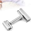 Sztqqing Mattarello in acciaio inox con 2 rulli in acciaio inox per stendere l'impasto per pizza, fondente, torte, biscotti, pasta, pasta e pasta froletta, lavabile in lavastoviglie, perfetto accessorio da