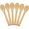 WhizNook 6 Pezzi Utensili da Cucina di Bambù Set 30 Cm Cucchiaio di Legno da Cucina, Durevole Spatola Cucina di Bambù Mestoli Legno Cucina per la Miscelazione e Miscelazione Degli Alimenti Accessori Cucina