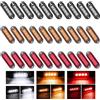 Krtopo 30X Luci Di Posizione Laterali 12/24V Luce Laterale Del Rimorchio Per Camion RV Caravan (Rosso+Giallo+Bianco)