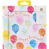 Talking Tables 20 Tovaglioli di Carta Buon Compleanno, Design Palloncino Smiley, Tovaglioli Festa Bambini, Riciclabili, Plastic-Free, 3 Veli 33 cm