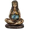 DRW Figura della Madre Terra simboleggia la fertilità, il sostentamento e l'equilibrio della natura in resina dipinta a mano 20 cm