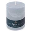 Spaas - Candela pilastro in stile rustico, 100/130 mm, 95 ore, azzurro