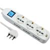 ELECTRALINE Multipresa 3 schuko + 6 bivalente 10/16A - 62002