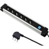 ELECTRALINE Multipresa 6 posti schuko 10/16A Allum. - 61904