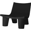 Slide - Poltrona bassa Low Lita - Nero - Polietilene riciclabile - Designer Paola Navone