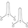 Tincogo 8 Pollici Argento Ferro Supporto Cavalletto Decorativo per foto, piatti, cornici, libri di cucina, piatti decorativi, tablet e arte,argento 2 Pezzi