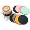 Techchii 10 Pezzi Sottobicchieri, 10 cm Sotto Bicchieri da Tavola, Sottobicchiere in Pelle su Entrambi i Lati, Sottobicchieri in Vetro, Antiscivolo, per Tazze da Caffè e Tazze (10 Colori)