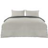 Utopia Bedding Copripiumino Una Piazza e Mezza - Microfibra Copripiumino 200x200cm + Federe 50x75cm - Grigio Scuro/Grigio Chiaro