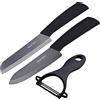 Wolf War Set di coltelli in Ceramica, 2 Coltelli Ceramica e 1 Pelapatate (6'' Coltello da Cucina, 6'' coltello per il pane,) affilato e Leggero