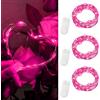 Dalugo Ghirlanda luminosa a batteria per San Valentino, 2 m, 20 LED rosa con batteria, Mini ghirlanda luminosa rosa per gonna in tulle, anniversario di matrimonio, camera da letto [3 pezzi]