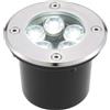 AntDau71® - Faretto a led segnapasso calpestabile da esterno viali sentieri giardino pavimento IP65 da incasso a terra luce calda 3000k - 220V (5 watt (12 x 9,5 cm))