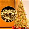 Ulinek Luci Natale Esterno, 1000LED 25M Stringa Luci Natalizie Bianco Caldo