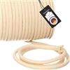 Turnbeutelliebe® - Cordoncino in 100% cotone, larghezza 8 mm, spessore - per borse e pantaloni - da cucire - molti colori e lunghezze - intrecciato - Cordino - Corda - Nastro (naturale, 3)