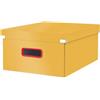 Leitz Click & Store WOW Scatola Archivio Grande, per Riporre e Trasportare Documenti A3 e Oggetti di Grandi Dimensioni, Adatta a Casa e Ufficio, Giallo Caldo, 53490019