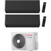 Toshiba CONDIZIONATORE TOSHIBA DUAL SPLIT SHORAI EDGE BLACK 7000+9000 BTU WIFI INVERTER RAS-2M14G3AVG-E A+++