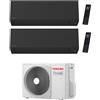 Toshiba CONDIZIONATORE TOSHIBA DUAL SPLIT SHORAI EDGE BLACK 7000+7000 BTU WIFI INVERTER RAS-2M18G3AVG-E A+++