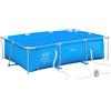VivaGarden Piscina Fuoriterra con Telaio Autoportante Rigida Rettangolare con Filtro e Valvola in Acciaio e PVC 252x152x65 cm colore Blu - 016V90e848