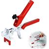 MagiSel Pinze Pavimento Piastrellisti, Sistema di livellamento delle piastrelle,Kit Sistema di Livellamento per Piastrelle, Per Piastrelle da Parete e da Pavimento,Strumento di misura di installazione(rosso)