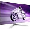 PHILIPS Evnia 42M2N8900 Monitor da gioco OLED UHD da 42 pollici, 138 Hz, Ambiglow, FreeSync Premium, G-Sync Comp (3840x2160, 0,1 ms GtG, HDMI 2.1, DisplayPort, USB-C (90 W PD), USB Hub) grigio/bianco