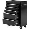 Easycomfort Carrello Porta Utensili Attrezzi Attrezzatura con Cassettiera Nero 61.5 x 33 x 82.5cm
