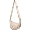 A-QMZL Borse Donna Tracolla, Borsa Mezzaluna Donna Borsa Spalla Regolabile Borsette Donna Tracolla Piccole Nylon Crossbody Bag (bianco sporco)