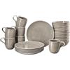 Rosenthal Joyn Grey Set di 18 bicchieri in gres porcellanato, stoviglie, stoviglie, servizio da caffè, piatti da colazione, bicchieri, ciotole, zuppe, cereali, grigio