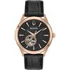Bulova Orologio Analogico Automatico Uomo con Cinturino in Pelle 97A140
