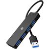 OOTDAY USB C Multiport, 4 in 1 USB C Hub LAN con trasferimento dati veloce, estensione USB, compatibile con computer desktop, MacBook Pro/Air, iMac e altri computer portatili