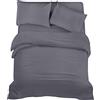 Utopia Bedding Set Copripiumino da 4 Pezzi - Copripiumino 200x200cm, Lenzuolo con Angoli 135x190cm, Federe 50x75cm - (Grigio, Matrimoniale)