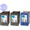 HP COMPATIBILE CARTUCCIA HP 21XL+22XL NERO + COLORE COMPATIBILE (2bk+1c) - HP21x2+HP22_serie