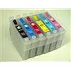 TONERSSHOP T0801 T0802 T0803 T0804 T0805 T0806 KIT 6 Cartucce Ricaricabili Vuote Per Epson Stylus Photo P50 PX650 PX700 PX800 R265