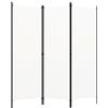 vidaXL Paravento a 3 Pannelli Divisorio Separè Byobu Pieghevole Schermo Separatore Ambienti Interni Protezione Privacy Bianco 150x180 cm