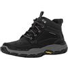 Skechers Respected Boswell, Stivali Uomo, Black Leather W Synthetic, 42.5 EU