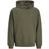 Jack & Jones Jcooutdoor Sweat Hood SN Felpa con Cappuccio da Uomo, Notte Foresta, S