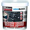 Rubson Aquablock Silicone Liquido SL3000, Facile e Sicuro da Usare, per Impermeabilizzazione e Riparazione di Tetti e Coperture Piani e Inclinati, Guaine, Fioriere, Bianco, Secchio 5kg