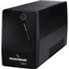Tecnoware Gruppo di Continuità Ups Standby Offline 1.2 Kva 840 W 2 Presa e Ac - FGCERAPL1202SCH
