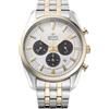 Orient Cronografo Solare Stretto 40mm Quadrante Bianco Cinturino Acciaio Classico