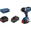 Bosch Professional BITURBO avvitatore a massa battente a batteria GDS 18V-1000 C (coppia ser. 1.000 Nm, coppia spunto 1.600 Nm, 2 batterie ProCORE18V 5.5Ah, caricatore rapido GAL 1880 CV, L-BOXX 136)