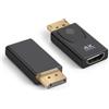 AXFEE Adattatore DisplayPort a HDMI 4K, 2 Pezzi Risoluzione 4K@30hz DP Maschio a HDMI Femmina Convertitore, HDMI Adattatore Displayport, per HDTV, Monitor, Proiettori, Portatili, Desktop