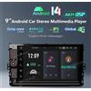 XTRONS PX94MTNVG AUTORADIO GPS Golf Polo T-Cross Tiguan ANDROID 14 CARPLAY WiFi