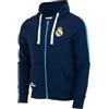 Real Madrid Felpa da uomo con cerniera, collezione ufficiale di calcio, Blu, L