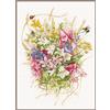 LANARTE Kit Punto Croce Contato MAZZO ESTIVO Decorativi Per Pareti ca. 30 x 44 cm Set Fai Da Te Creativo Adulti Ricamo Casa Decor Arte Da Parete Kit Per Hobby Cross Stitch