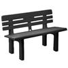 Ipae Progarden IPAE-PROGARDEN Panchina Genziana Polipropilene Antracite 110 x 52 x 71 cm