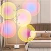 ELINKUME Lampada da terra per proiettore Halo a cinque teste - Cromo regolabile 3000 K con filtri colore intercambiabili 69 in luce d'atmosfera, illuminazione per camera da letto, soggiorno