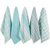 DII Set di strofinacci da cucina in tessuto assortito, 18 x 28, colore acqua, 5 pezzi