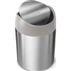 simplehuman, Mini Cestino, Acciaio Inox Spazzolato con la Parte Grigio, 1,5 L