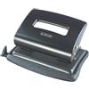 Herlitz - Perforatore da tavolo 2,0 mm, provvisto di guida regolabile per il posizionamento dei fogli, colore: Nero