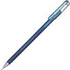 Pentel K110 Dual Metallic Hybrid Dual Metallic Gel Roller, Glitzer Gel, 1 pezzi, 2 diversi colori, effetto Viva/carta rosse 0,5mm blau/met. grün