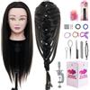 Neverland Beauty & Health Neverland 24 Testa per Parrucchieri 50% Capelli Veri Testina Parrucchiere Capelli Veri Testa Parrucchiere Testa per Parrucca Manichino Pratica Modello Con Morsetto & DIY Hair Styling Tools