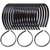 Gurxi Fascia Tinta Unita con Denti Fascia Nera con Denti Plastica Cerchietti per Capelli Fai Da Te Cerchietto per Capelli Unisex Sottile per Capelli Uomo e Donna Decorazione Fai-da-te 20 Pezzi (Nero)